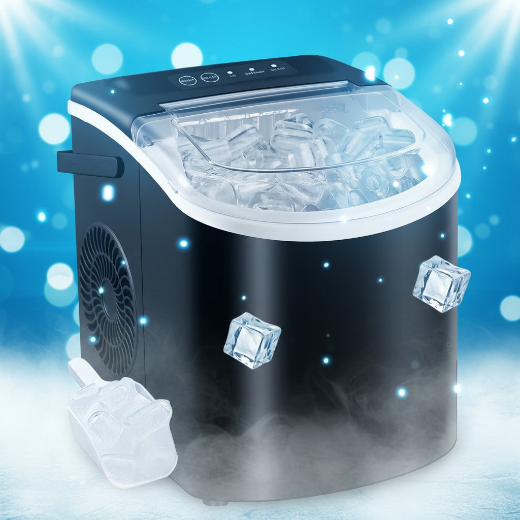 Portable Countertop Ice Maker Machine – Fast Ice Making, 2 Ice Sizes 2Dropme