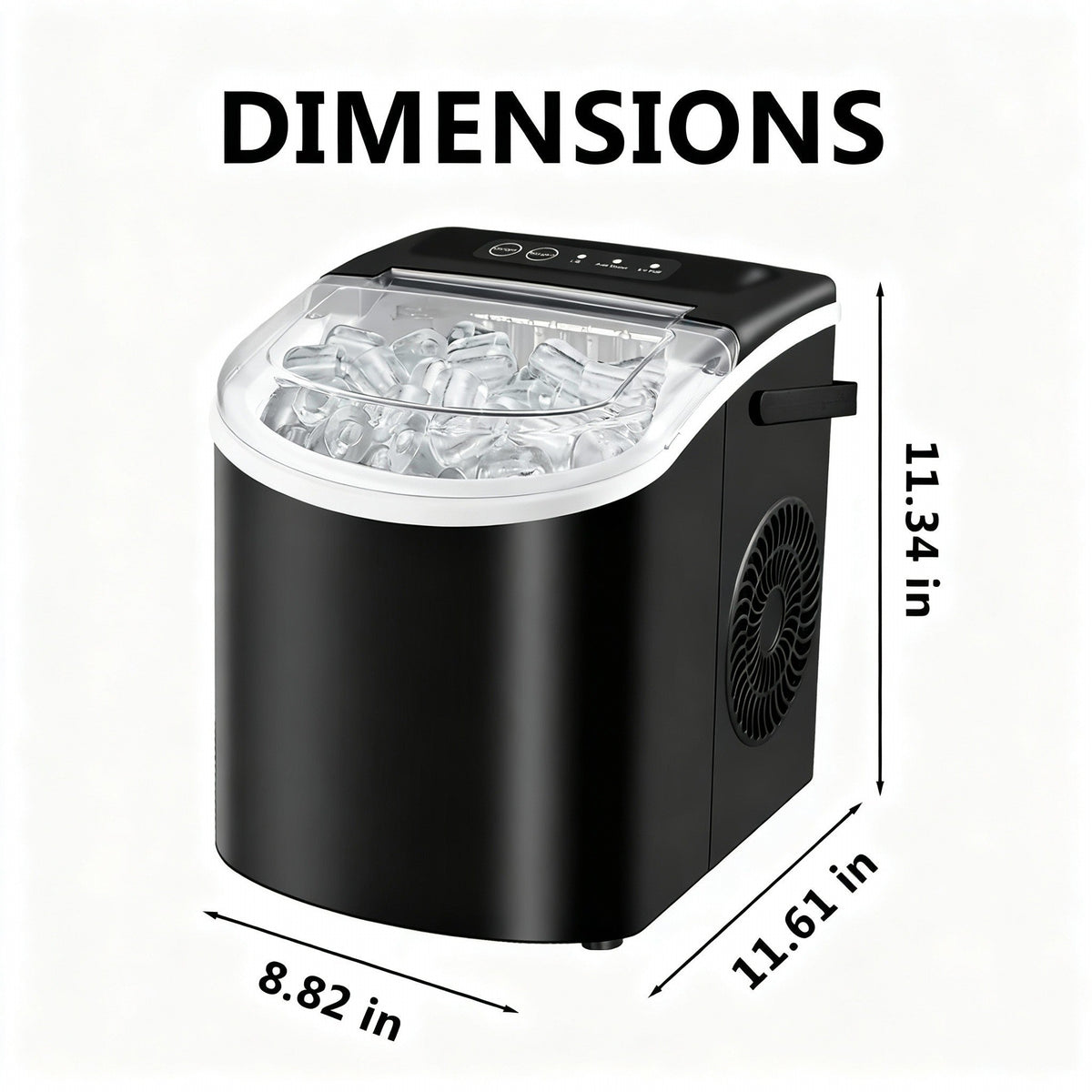 Portable Countertop Ice Maker Machine – Fast Ice Making, 2 Ice Sizes 2Dropme