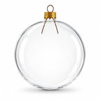Set of 6 Clear Glass Ball Christmas Ornaments DIY Craft 3.25 Inches