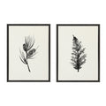 Sylvie Vintage Botanical 3 and 4 Framed Canvas Set by Teju Reval of SnazzyHues
