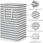 Large Foldable Tall Laundry Basket Storage Basket
