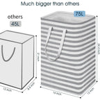 Large Foldable Tall Laundry Basket Storage Basket