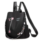 Cloth Backpack Female Embroidery Backpack Bag Nylon Anti-Theft Waterproof Women's Backpack Fashionable Anti-theft Women Backpacks Nice Print School Bag High Quality Large Capacity Backpack (