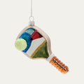 Pickleball Paddle Glass Ornament