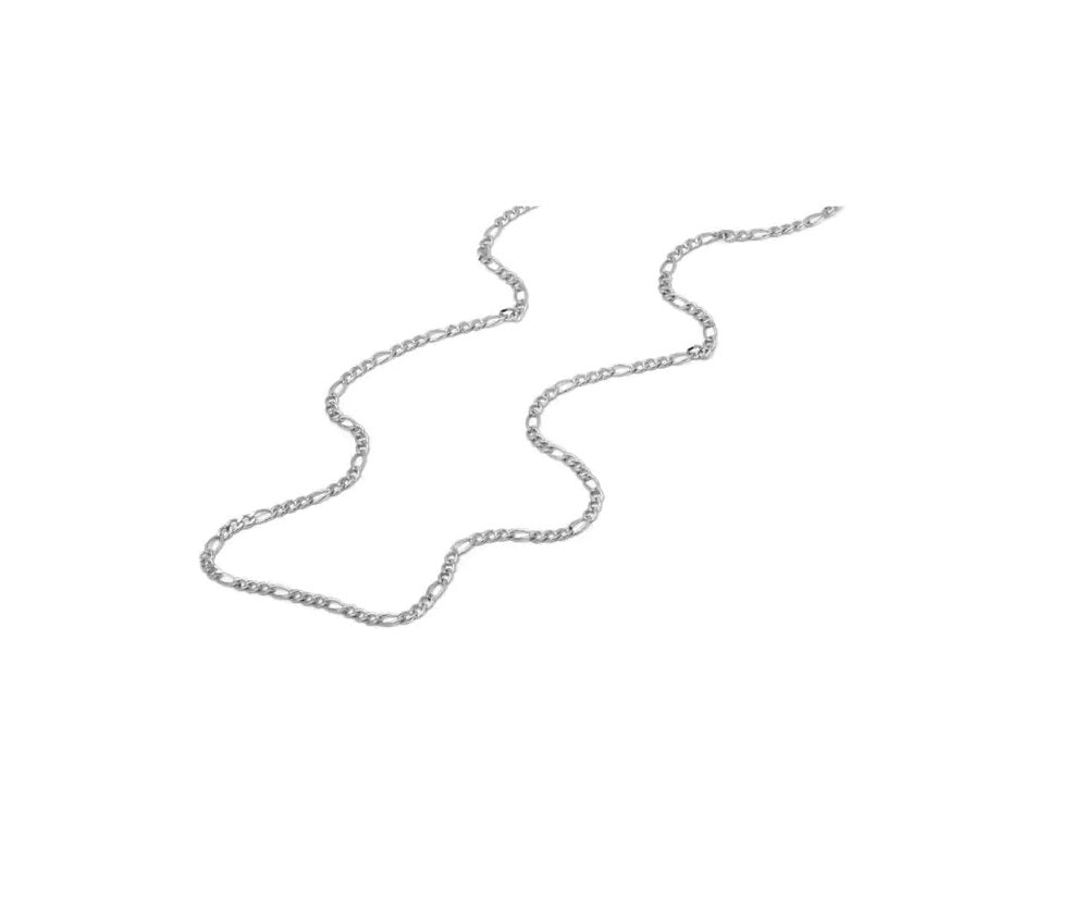 Sterling Silver 2mm Figaro Chain Classic Necklace 18 Inch