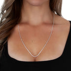 Sterling Silver Italian Rope Chain Necklace 18 Inch
