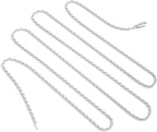 Sterling Silver Italian Rope Chain Necklace 18 Inch