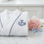 Knee-Length Waffle Robe for Women